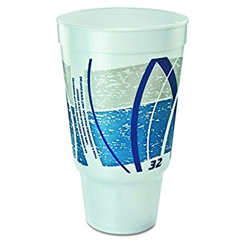 Dart 32AJ20E 32 oz Impulse Foam Cup, 20 Series Lids (Case of 400)