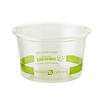 World Centric's 100% Compostable 4 oz Corn PLA Souffle Cups (Package of 400)