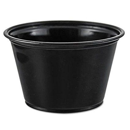 DCC400PCBLK - Dart 400PCBLK 4 Ounce Black Plastic Conex Portion Container