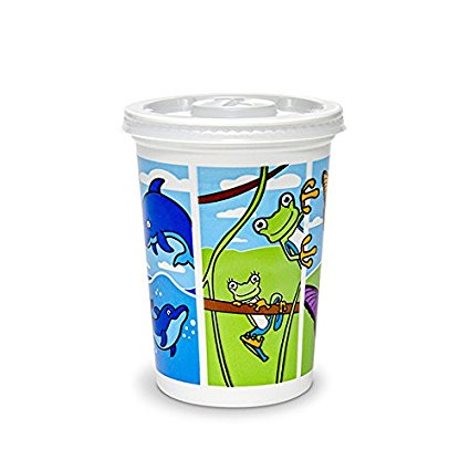 ePackageSupply 12 oz. Animal Friends Disposable Cup and lid - QTY 500