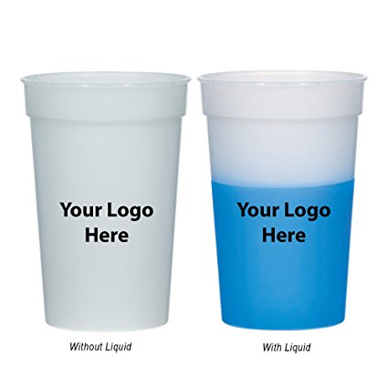 17 Oz. Color Changing Stadium Cup - 100 Quantity - $0.95 Each - PROMOTIONAL PRODUCT / BULK / BRANDED with YOUR LOGO / CUSTOMIZED. Size: 5” H.