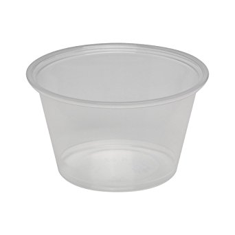 Dixie PP40CLEAR Plastic Portion Cup, 4 oz., Clear (Pack of 2400)