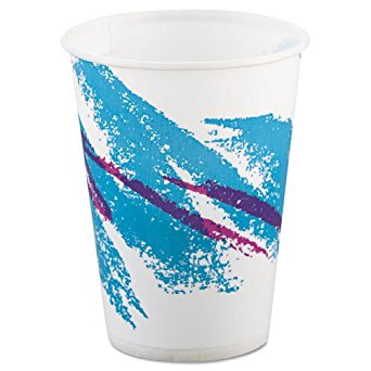 SOLO Cup Company Jazz Waxed Paper Cold Cups, 9 oz, Tide Design - 2,000 cups.