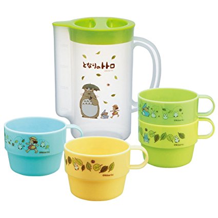 My Neighbor Totoro Design 4pcs Stacking Plastic Cups and a Pitcher for Storage