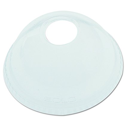 Solo DLR626 PETE Dome Lid with Hole for Cold Cup, 4